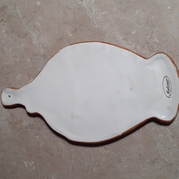 Ambiance Collections Ceramic Chianti Wine Bottle Spoonholder/Cheese Plate - Picture 5 of 8